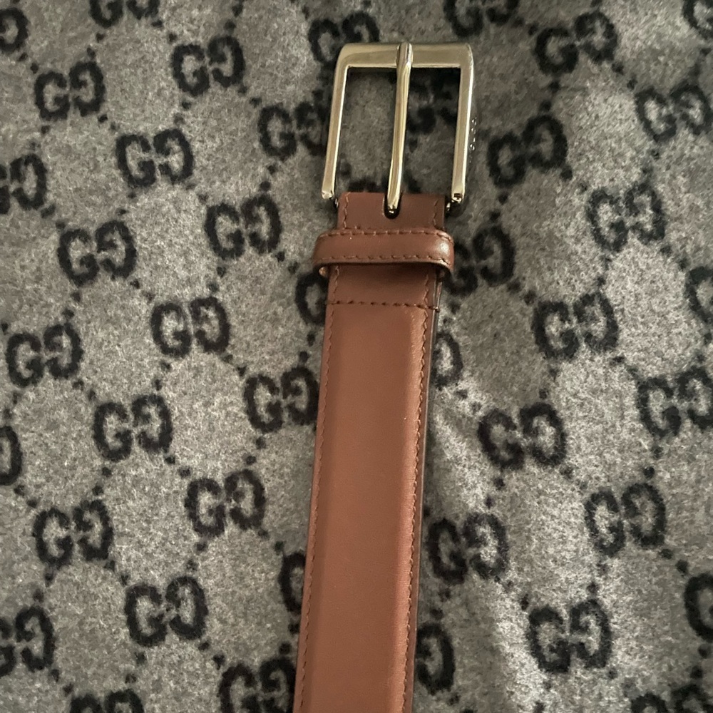 Gucci Belt, Brown, Genuine Leather, 38 inch